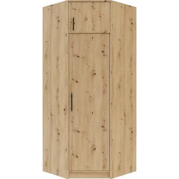 Šatní skříň SMART r | rohová šatní skříň SR4 + nástavec SRN4 | 95x95 cm | UNI dvířka | artisan