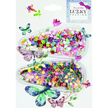 Lukky Fashion Sponky s konfetami, dvojbalení - růžové