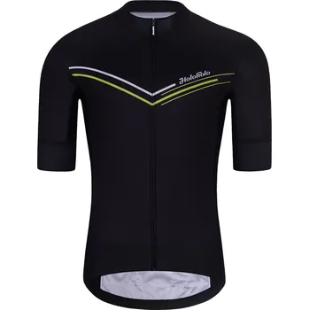 cyklistický dres HOLOKOLO Cyklistický dres s krátkým rukávem - LEVEL UP - černá XS