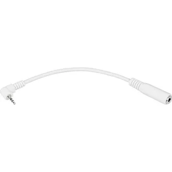 Audio kabel Redukce Jack 2,5 - Jack 3,5 zásuvka + kabel bílá