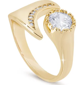 Prsten Ellami DUBAI 390 Pozlacený prstýnek ,zirkon Velikost prstenu - obvod: 52 mm Ellami