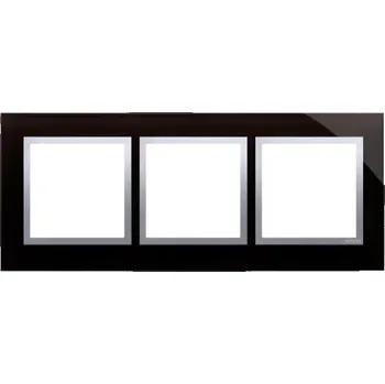 vypínač Rámeček trojnásobný skleněný Simon 54 nature Měsíční láva