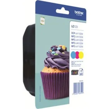 Počítač Náplň Brother LC-123 CMY sada blistr s akustickým alarmem