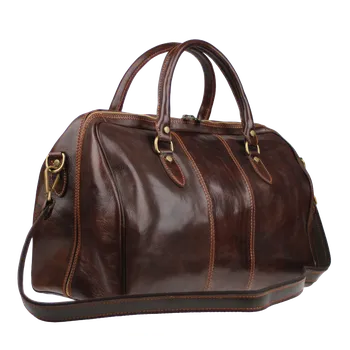 Cestovní taška NovaKabelka.cz Kožená cestovní taška Tiberius Cafe