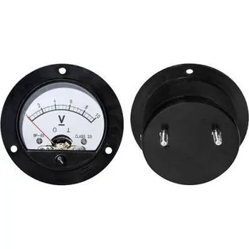 VOLTMETER - analogovy 10V kulatý