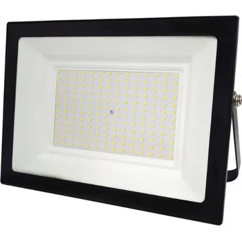 Ultratenký LED reflektor černý 150W 12000lm, studená barva světla