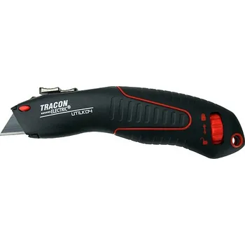 Pracovní nůž Tracon UTILK04 Nůž s trapézovopu čepelí, Al rukojeť s gumovou vložkou, čepel T SK4 (Tracon UTILK04)