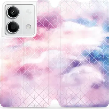 Pouzdro na mobilní telefon Flipové pouzdro Mobiwear - Xiaomi Redmi Note 13 5G - MR02S Vodovkové obrazce (Knížkové flip pouzdro, obal, kryt na mobil Xiaomi Redmi Note 13 5G - MR02S Vodovkové obrazce, materiál Umělá kůže + TPU - ochrana 360°, stojánek, silikonová vanička, magnetické)