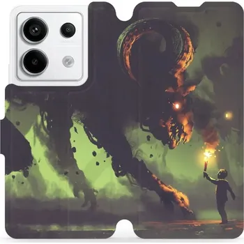 Pouzdro na mobilní telefon Flipové pouzdro Mobiwear - Xiaomi Redmi Note 13 Pro 5G / Poco X6 5G - VA08P Příšera a kluk s pochodní (Knížkové flip pouzdro, obal, kryt na mobil Xiaomi Redmi Note 13 Pro 5G / Poco X6 5G - VA08P Příšera a kluk s pochodní, materiál Umělá kůže + TPU - ochra