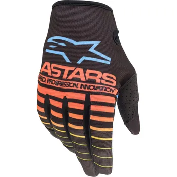Moto rukavice rukavice RADAR 2022, ALPINESTARS, dětské (černá/žlutá fluo/korálová) - 3XS