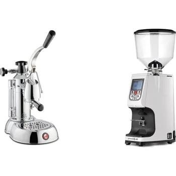 Kávovar La Pavoni Stradivari Lusso + Eureka Atom Specialty 65, white