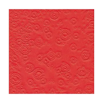 Papírový ubrousek Paper design Ubrousky vytlačované červené 16 ks - ubrousek s vytlačeným dekorem 33 cm x 33 cm na slavnostní svatební tabuli