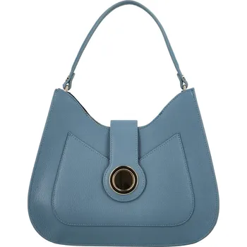 Stylová dámská kožená crossbody Delami Diallina, džínová modrá