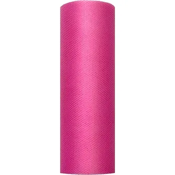Svatební dekorace Partydeco tyl 15 cm x 9 m sytě růžový - aranžérský materiál na svatební výzdoby
