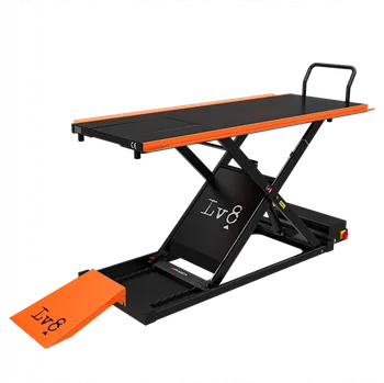 zvedák Motocyklový zvedák LV8 GOLDRAKE 800HC FLOOR VERSION EG800HCE.O s elektrohydraulickou jednotkou (černá a oranžová RAL 2009)