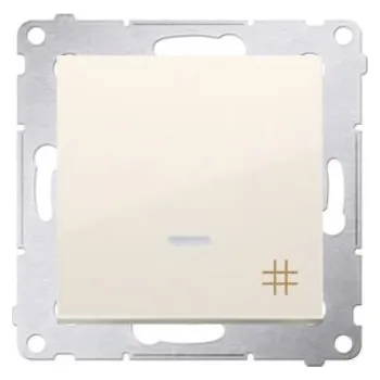 vypínač Vypínač Simon 54 premium č.7 LED podsvícený modul béžový