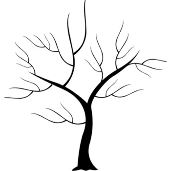 Svatební dekorace Svatba-eshop Svatební strom č.11 černý A4 - svatební stromy