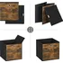 Úložný box VASAGLE Skládací úložné boxy 30 x 30 x 30 cm rustikálně hnědé 6 ks