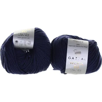 Příze Gazzal Wool 90 3689 tmavě modrá