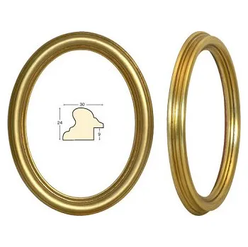 Rám na obraz Masivní rám zlatý oválný – 18x24cm (Masivní rám zlatý oválný – 18x24cm)