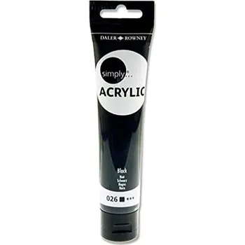 Speciální výtvarná barva Daler - Rowney Daler-Rowney Simply Acrylic - čená akrylová barva v tubě 75 ml