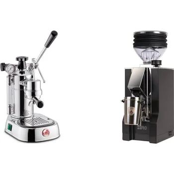 Kávovar La Pavoni Professional Lusso + Eureka Mignon Zero, CR black