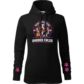 Dámská mikina STRIKER Dámská mikina Border colie Barva: Černá, Velikost: XL