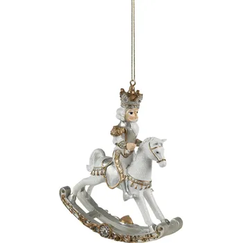 Vánoční ozdoba Clayre & Eef Louskáček na houpacím koni