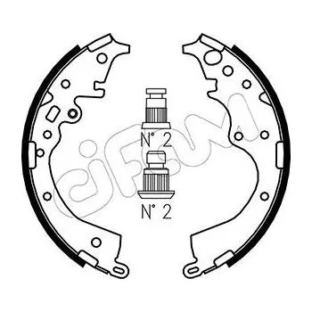 Brzdová čelist Sada brzdových čelistí CIFAM 153-452