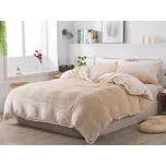 XPOSE® Mikroplyšové povlečení JORGA Exclusive - bílá káva 140x200 cm, 70x90 cm, Mikroplyš + Prodloužená možnost vrácení zboží do 50 dnů