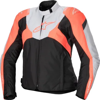Moto oblečení Bunda STELLA T-JAWS 4 WATERPROOF, ALPINESTARS (černá/světle šedá/červená fluo) 2026 (Velikost: 2XL)