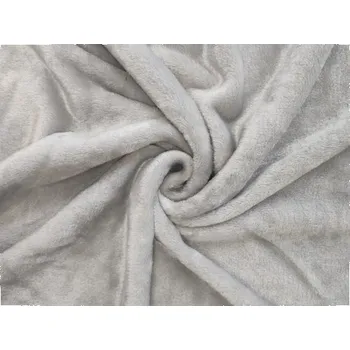 Coral flanel fleece stříbrná, látka, metráž