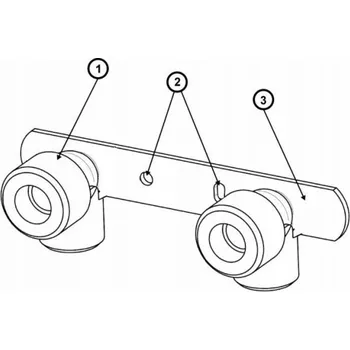 Šroub Capricorn Plochá závitová lišta s roztečí 100 mm, mosazná kolena 1/2x15 (20 ks) - 9-4470-100-12-33-13