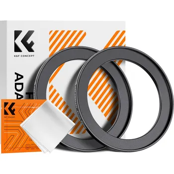 K&F Step Up Filter Ring 67-82mm*2pcs,+Vacuum Cleaning Cloth*1