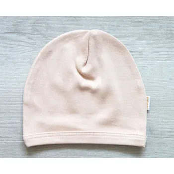 Kojenecká čepice AMÁLKA Bavlněná čepička saporka, oříšková Velikost: 80-86