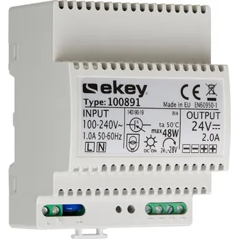 spínaný zdroj EKEY 100891 Napájecí zdroj ekey NT REG 230 VAC/24 VDC/2 A, pro montáž na DIN-lištu