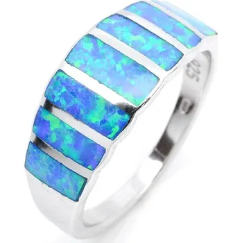 Prsten Stříbrný prsten opál modrý Brixin - 51