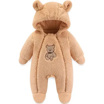 Kojenecký overall Kojenecký zimní chlupáčkový overal zvířátko Barva: Hnědá, Velikost: 3 měsíce