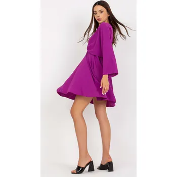 Dámské šaty Tmavě fialové minišaty 119818.19 - FPrice UNI