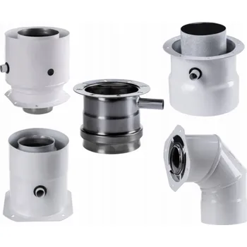 Kouřovod Spiroflex 60/100-80/125 JC adaptér s bílým úšklebkem