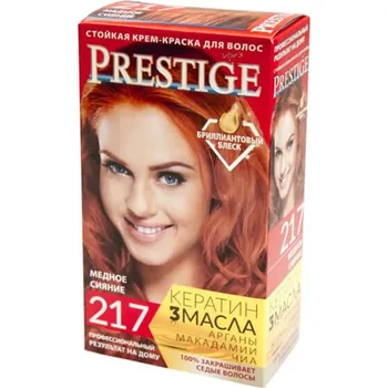 Barva na vlasy Vip's Prestige permanentní krémová barva na vlasy 217 měděný lesk 115 ml