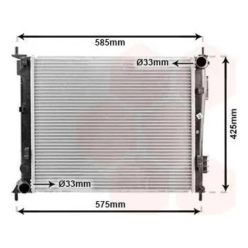 Chladič motoru Chladič, chlazení motoru VAN WEZEL 83002135