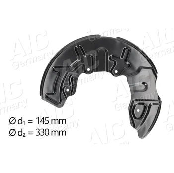 Brzdový kotouč Ochranný plech proti rozstřikování, brzdový kotouč AIC 56584