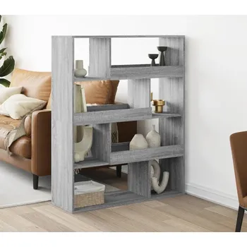 Knihovna vidaXL Dělicí stěna 100 x 33 x 125,5 cm kompozitní dřevo [3309483] Barva: šedá sonoma