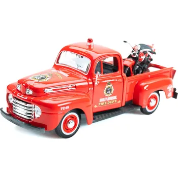 autíčko Maisto Ford + Harley Davidson F-1 Pickup + FLH Duo Glide, Harley-Davidson , 1948
