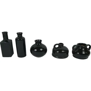 Keramická nádoba Enzo 28 x 76 x 28 keramika černá