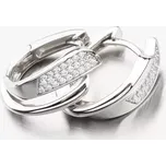 Dámské náušnice stříbro 925 kruhy se zirkony PKL-2192