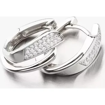 Náušnice Dámské náušnice stříbro 925 kruhy se zirkony PKL-2192