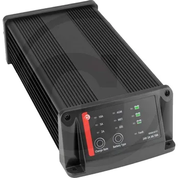 Nabíječka autobaterie Nabíječka autobaterií 24V 2A/5A/10A Granit BLACK EDITION kapacita 6-200 Ah 7 stupňů