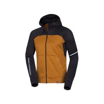 Pánská mikina Northfinder Luigi mustardblack XL; Černá mikina + DÁREK DLE VÝBĚRU!